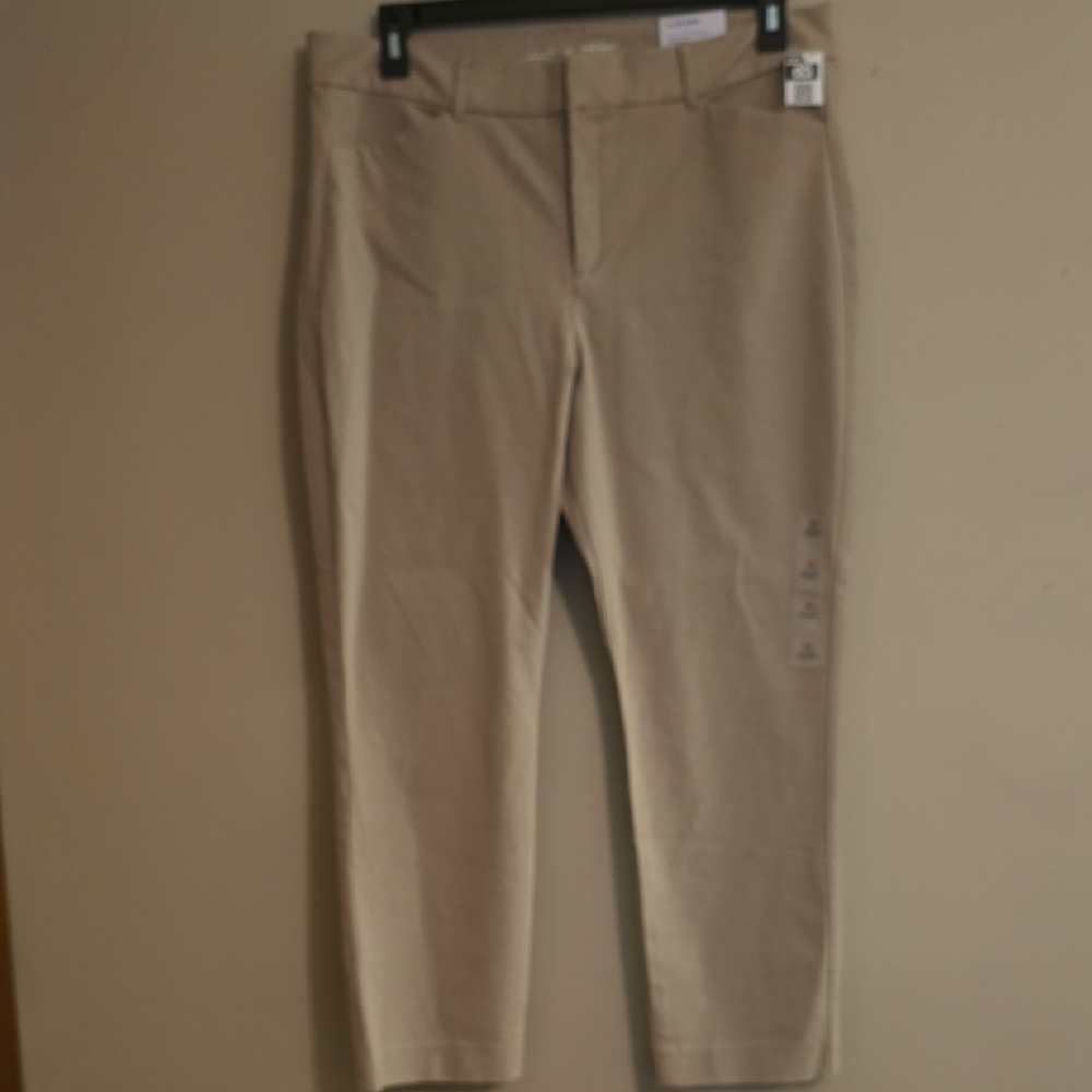 New Old‎ Navy Women's Size 16 Pixie Skinny High-rise Khaki Ankle Trouser Pants